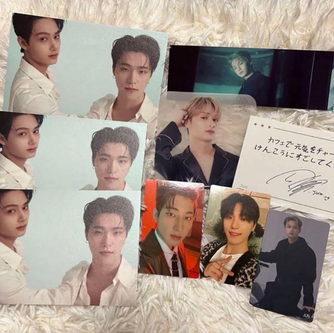 SEVENTEEN ジュン カフェ ポストカード コースター トレカ SEVENTEEN ジュン カフェ ポストカード コースター トレカ