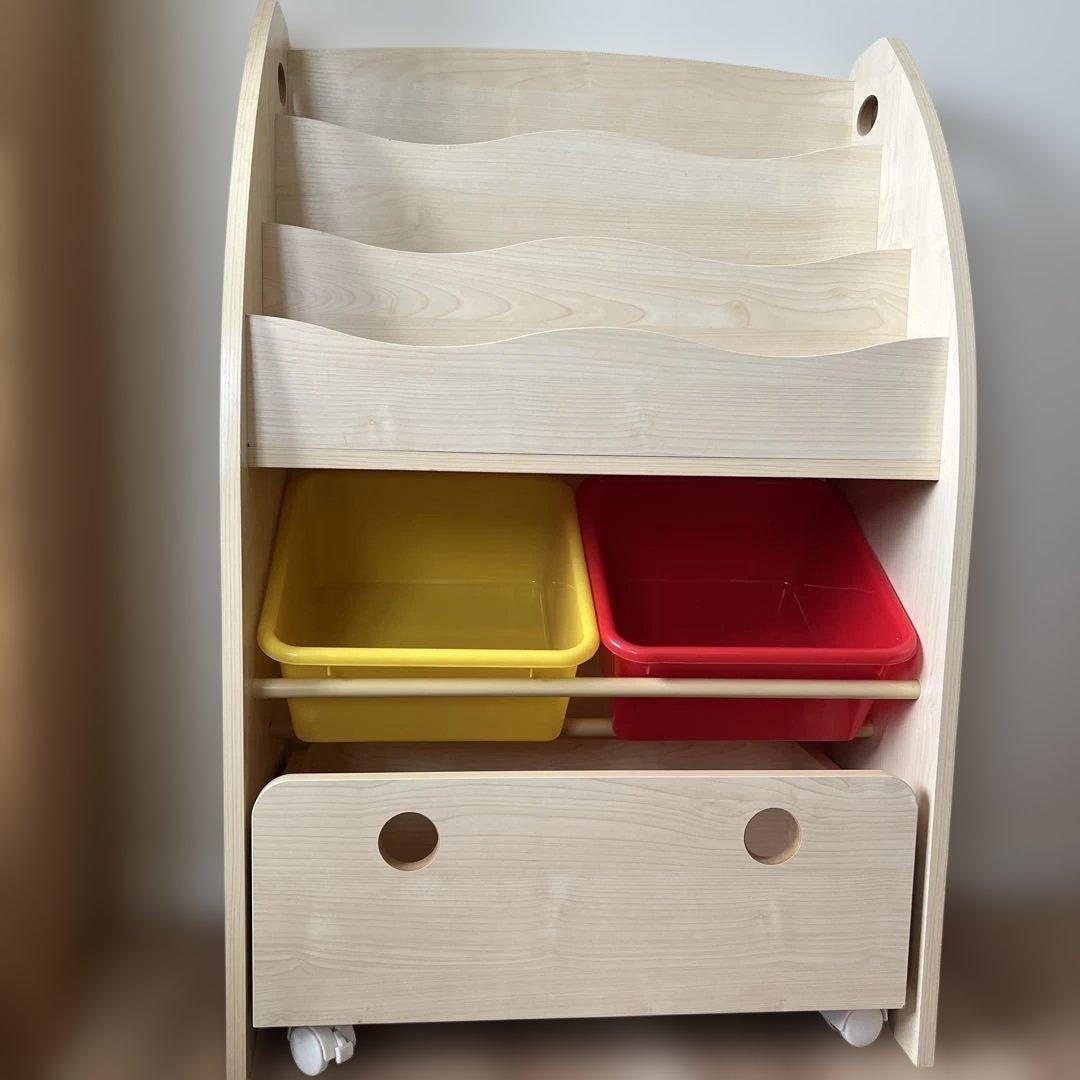 キャスター付き 収納棚 本箱 子供用シェルフ 収納ボックス 収納ケース 子ども用