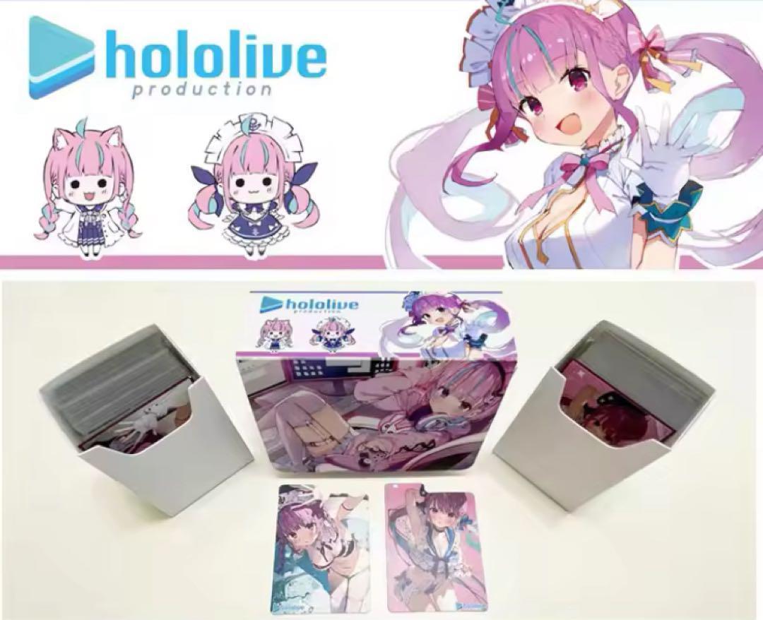 ホロライブ 湊あくあ デッキケース プレイマット スリーブ 3点セット新品未使用 ホロライブ 湊あくあ デッキケース プレイマット スリーブ 3点