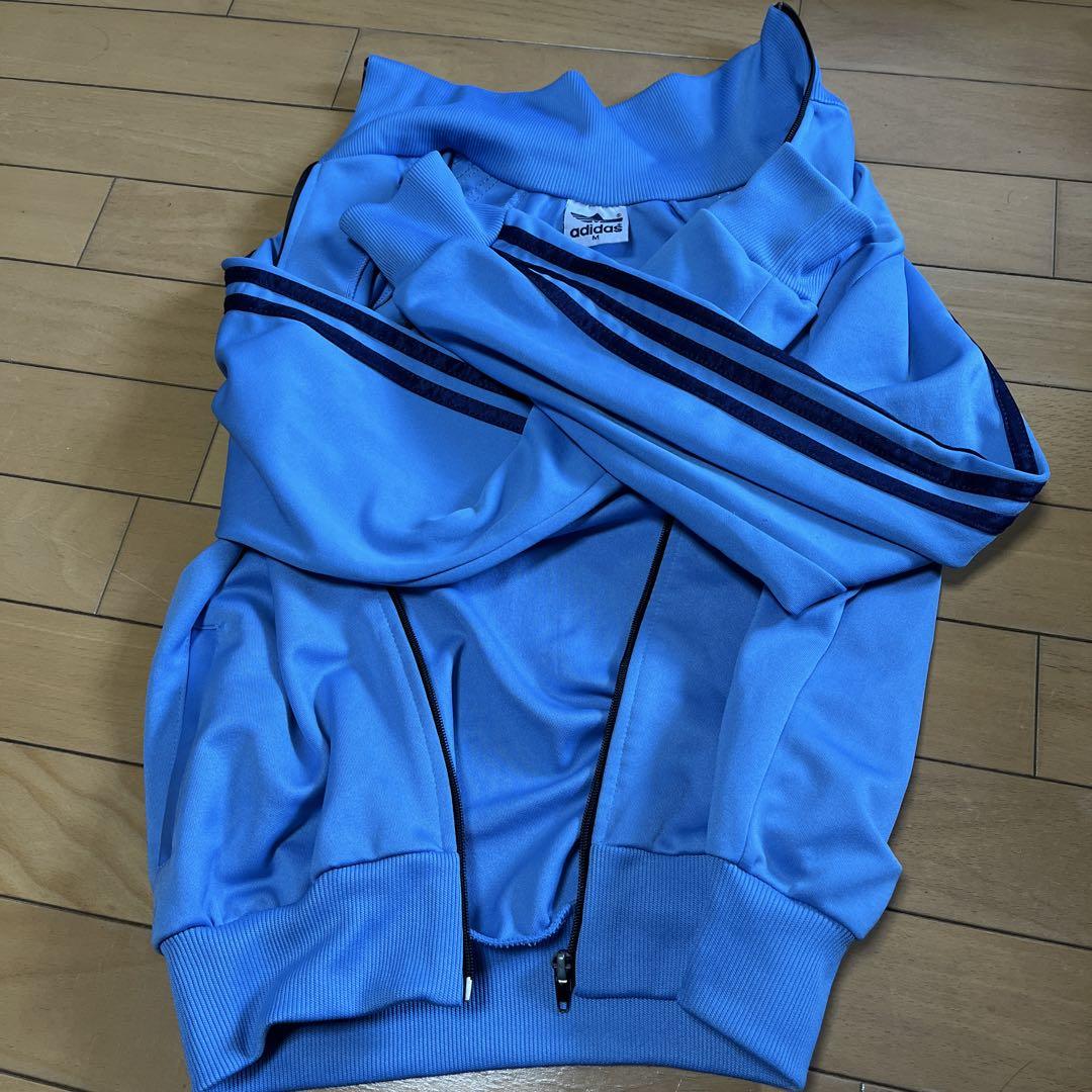 春夏新作モデル adidas ジャージジャケット ライトブルー ウォーキング・ランニングウェア