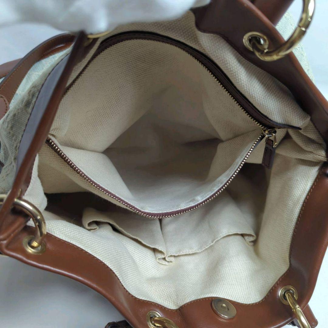 GUCCI グッチ バレンタイン GG柄 デニム 2way ハンドバッグ