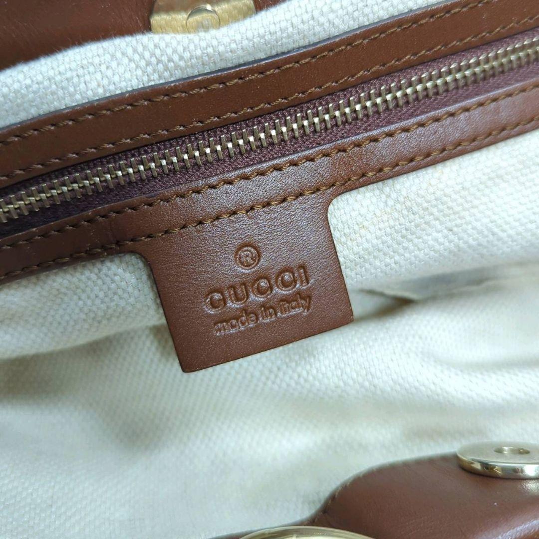 GUCCI グッチ バレンタイン GG柄 デニム 2way ハンドバッグ