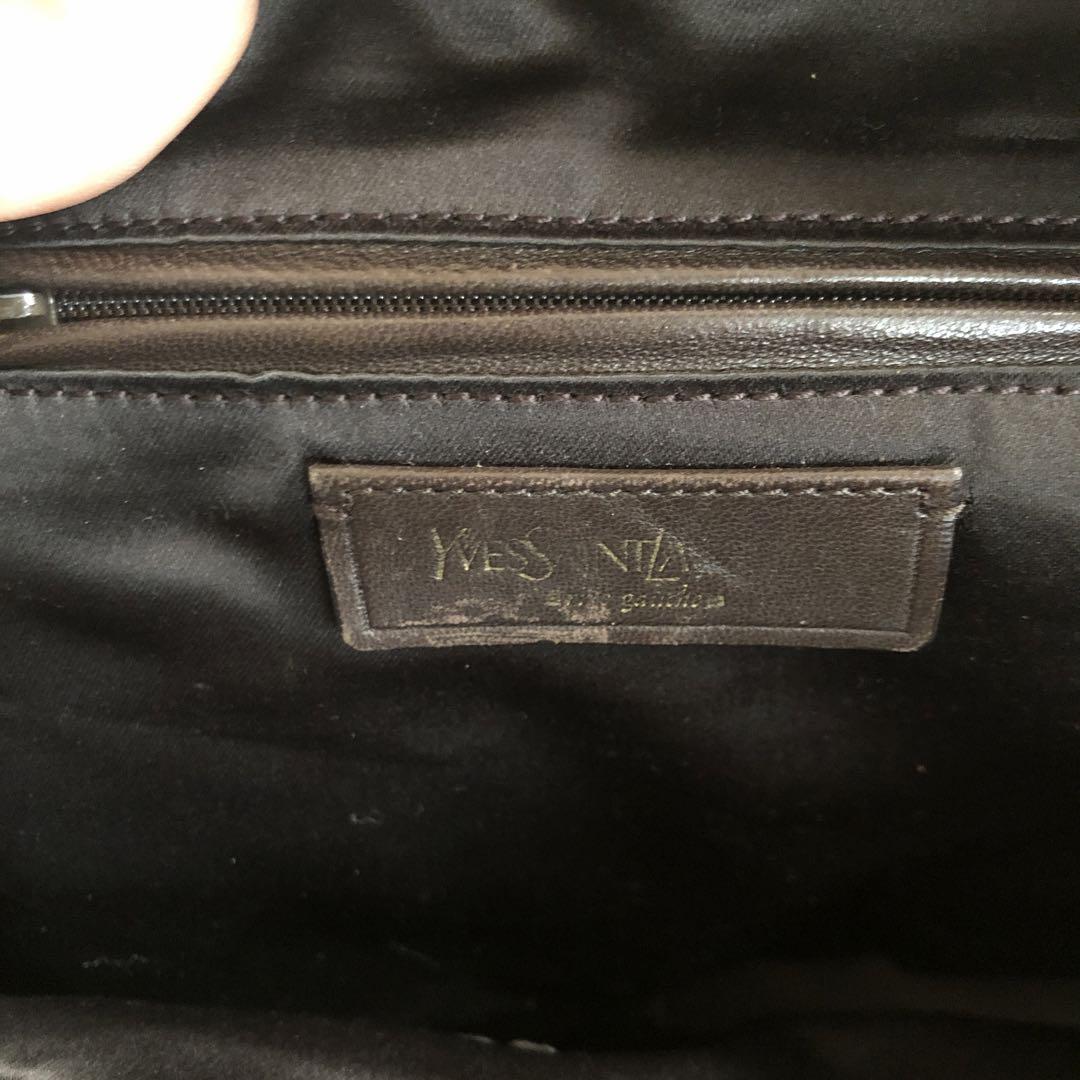 YVES SAINT LAURENT ブラウン ハンドバッグ美品