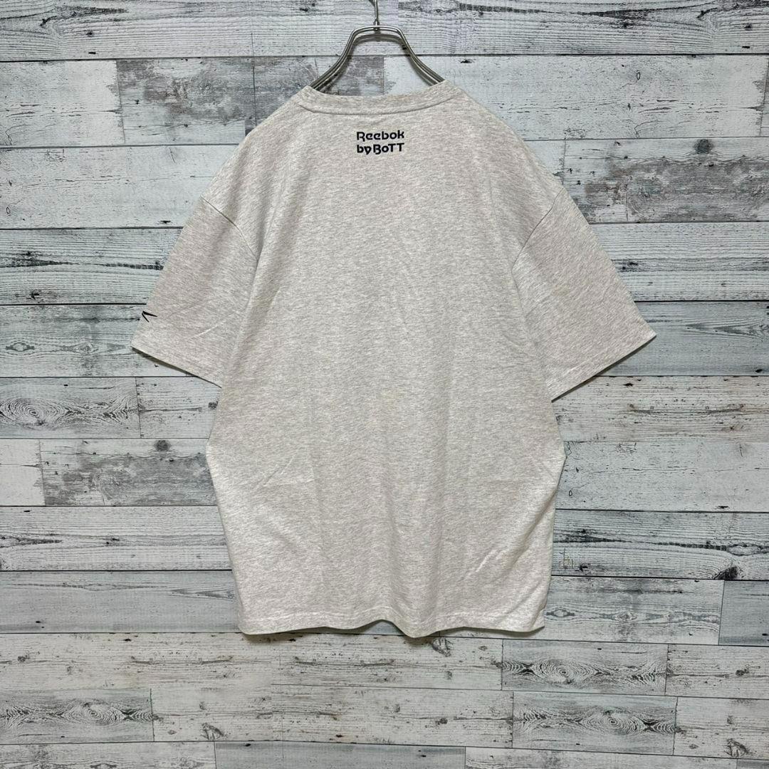 14【新品タグ付き】ボット×リーボック♤半袖Tシャツ　ビッグロゴ　グレー　2XL