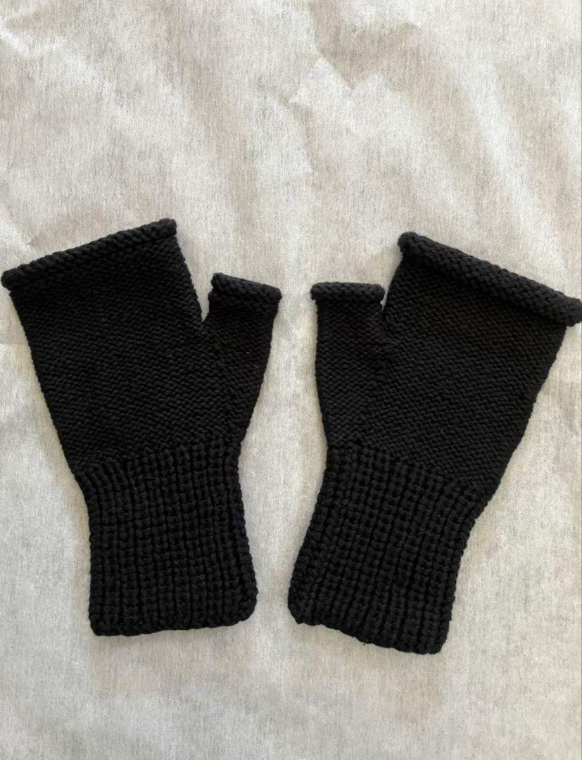 小物 DEVOA Knit glove cotton/cashmere