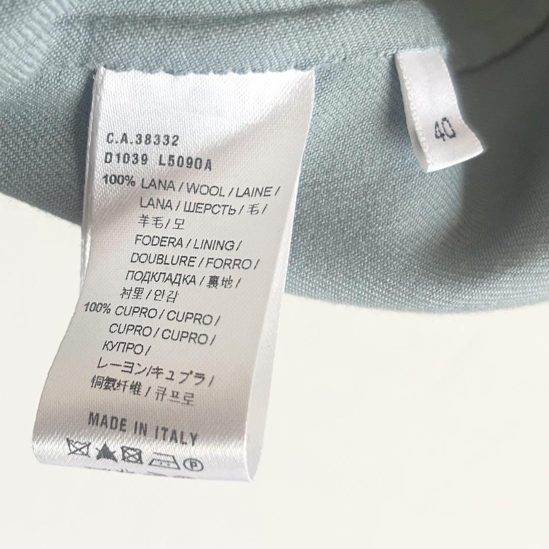 美品✨アニオナ　AGNONA ロングウールコート　ブルー　40