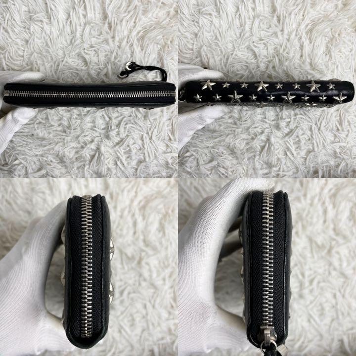 格安高評価 美品✨ジミーチュウ スタースタッズ ラウンドジップ ブラック sjXFc-m42235632286 長財布 フィリパ 超激安新品
