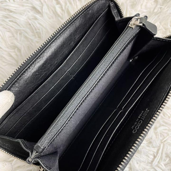 格安高評価 美品✨ジミーチュウ スタースタッズ ラウンドジップ ブラック sjXFc-m42235632286 長財布 フィリパ 超激安新品