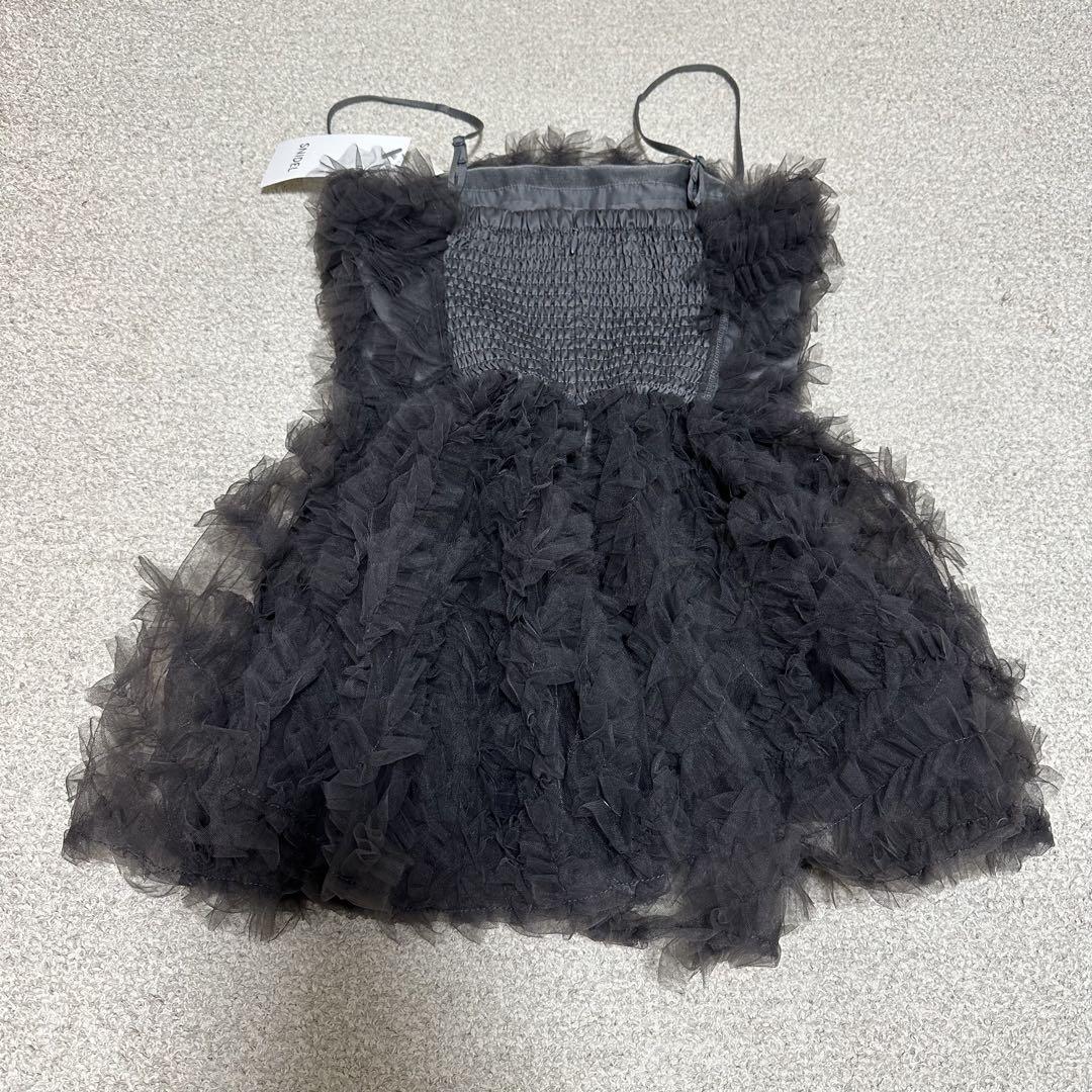 スナイデル チュール刺繍ベアペプラム