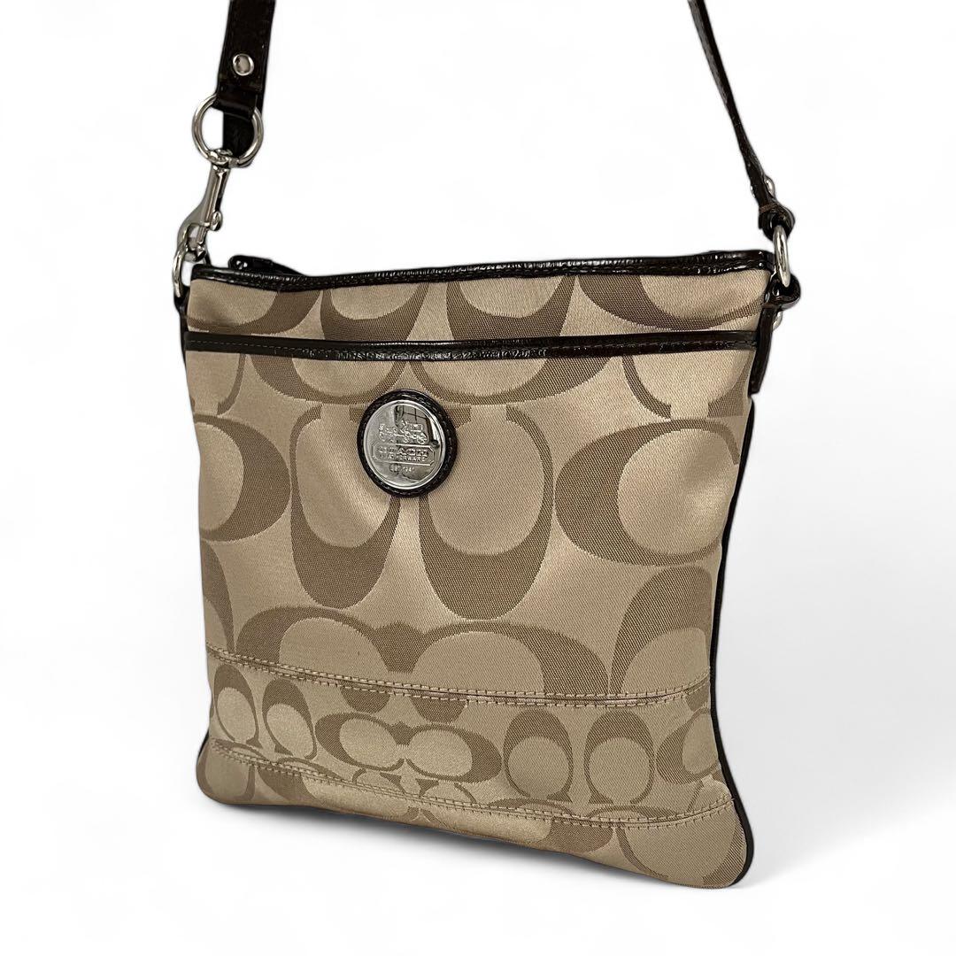 正規品 コーチ COACH ショルダーバッグ シグネチャー 水色