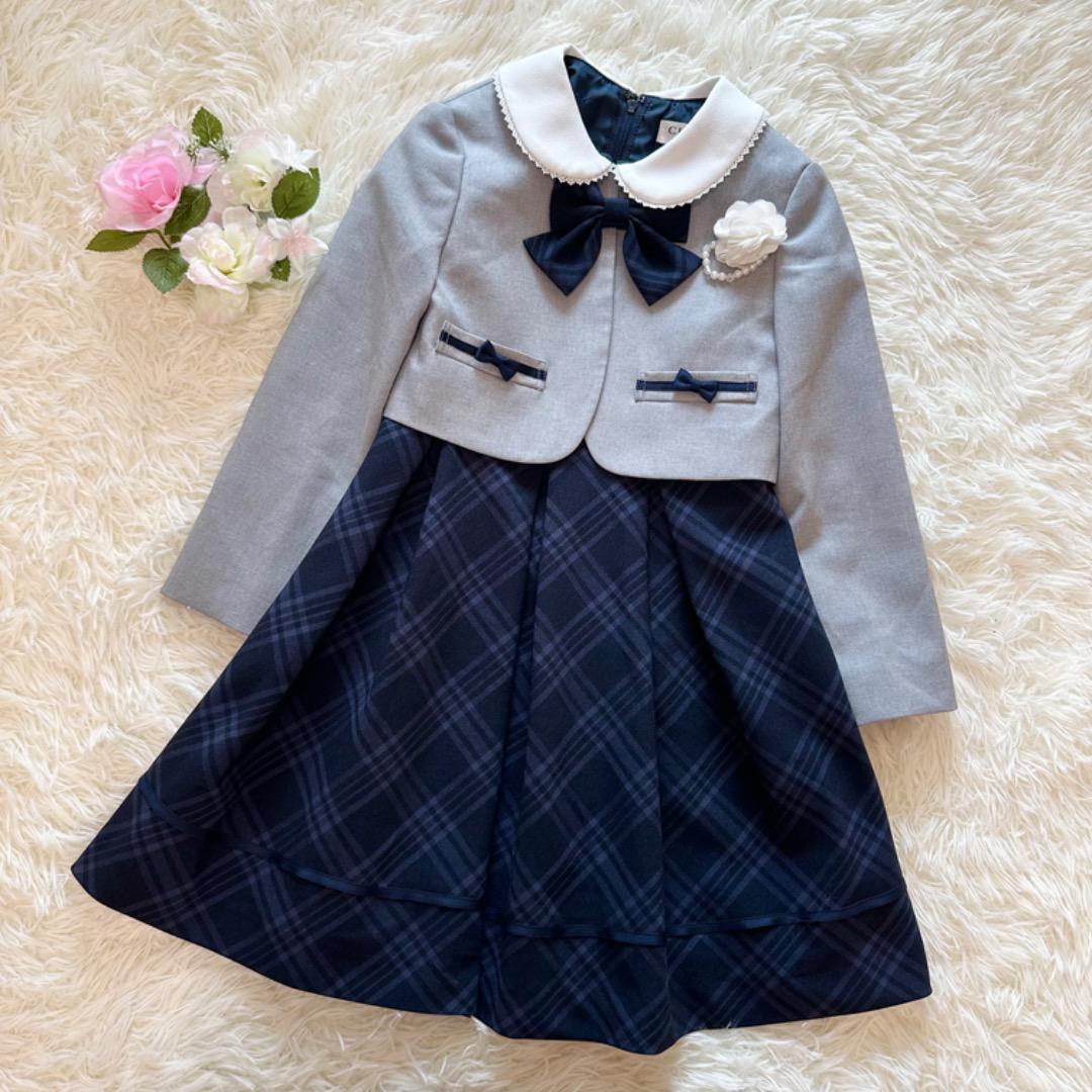 美品✨メゾピアノ　120 フォーマル　ワンピース　ジャケット　卒園式入学式 美品✨メゾピアノ 120 フォーマル ワンピース ジャケット 卒園式