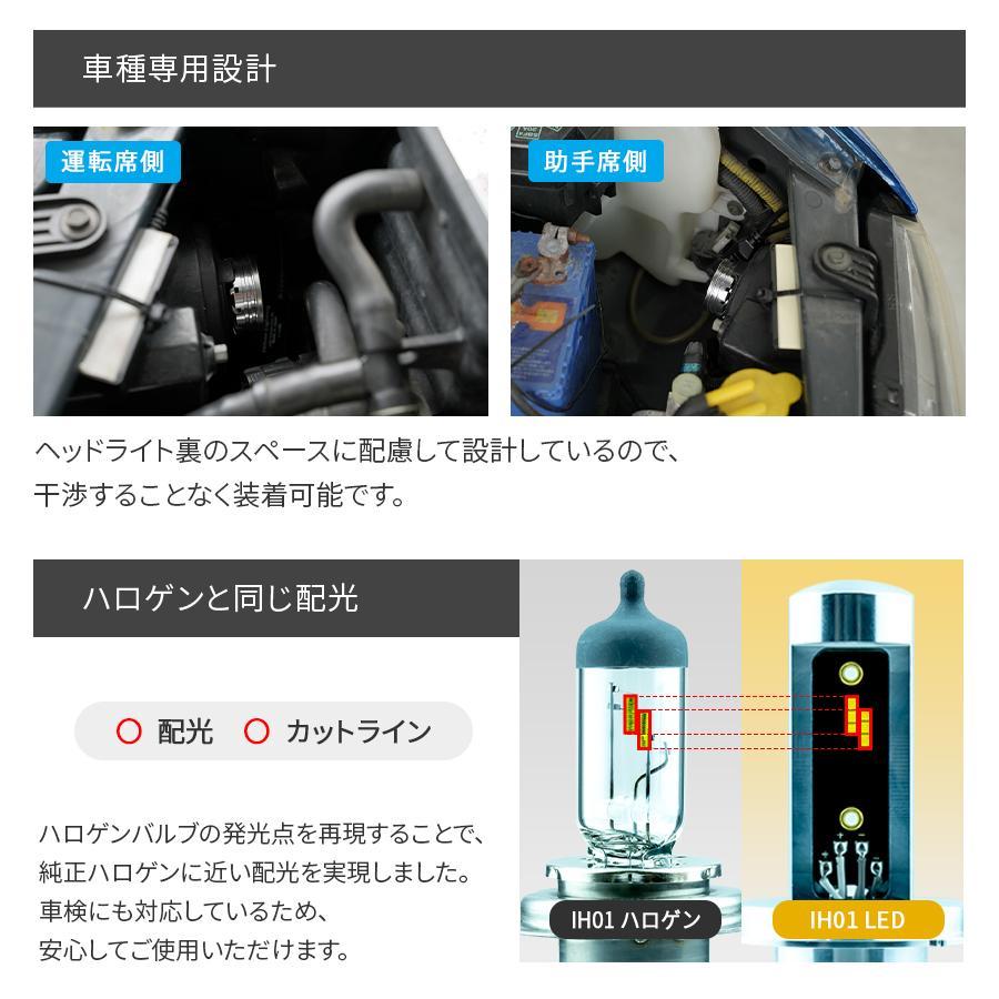 プレオ専用 LEDヘッドライトIH01車検対応 2個セットホワイト(WL024)