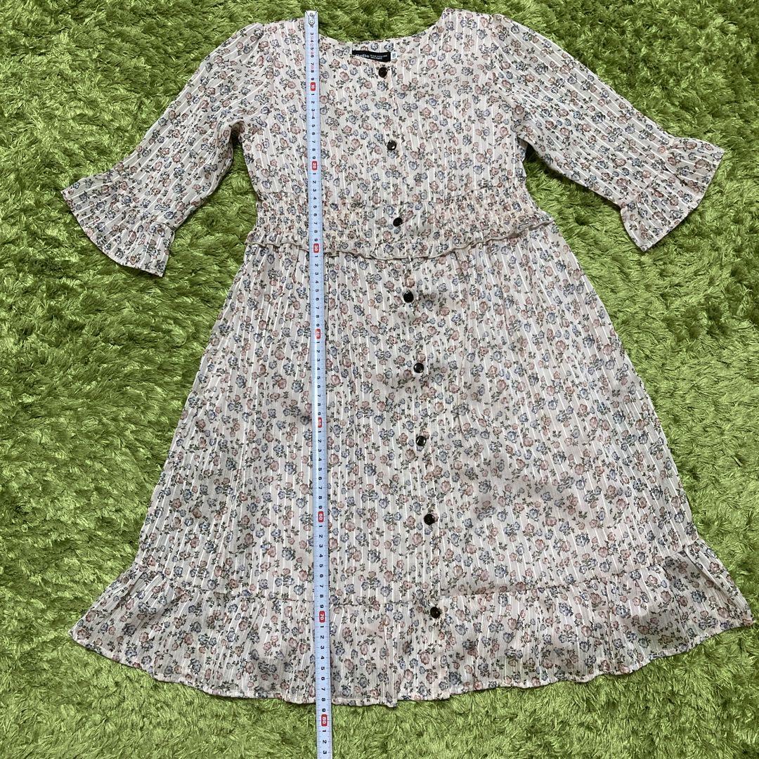 べべBebe 花柄 七分袖 ワンピース130 - メルカリ