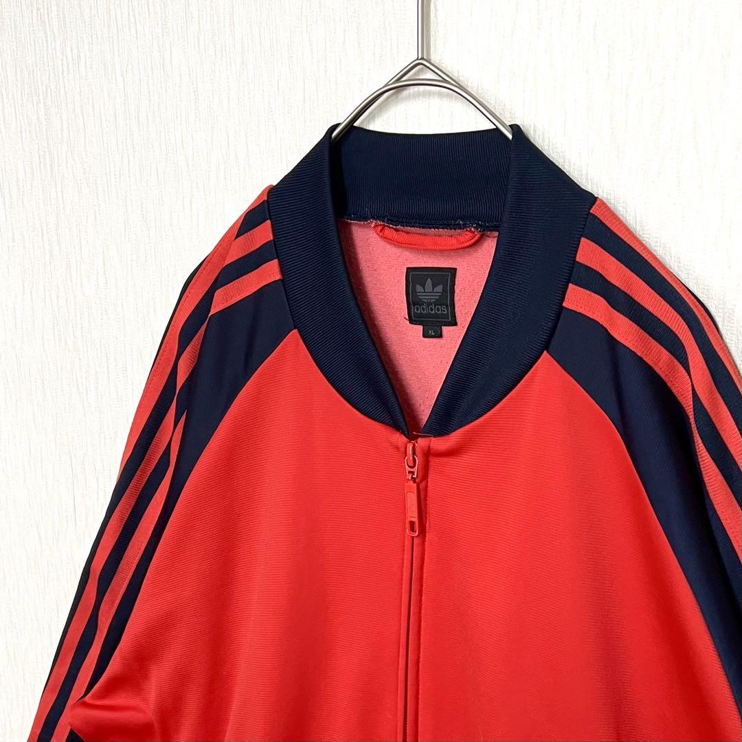 【ビッグサイズ4XO‼️】adidas SSTトラックジャケット黒 小松菜奈 古着 ビッグサイズ‼️】adidas SSTトラックジャケット 赤紺 小松菜奈 古着