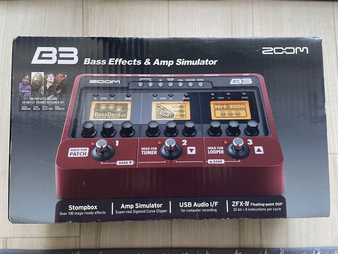 ZOOM B3 ベース用エフェクト アンプシミュレーター