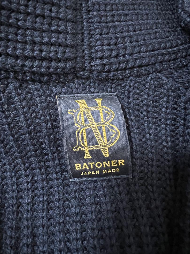 BATONER ニットカーディガン ブラック BATONER ニットカーディガン ブラック