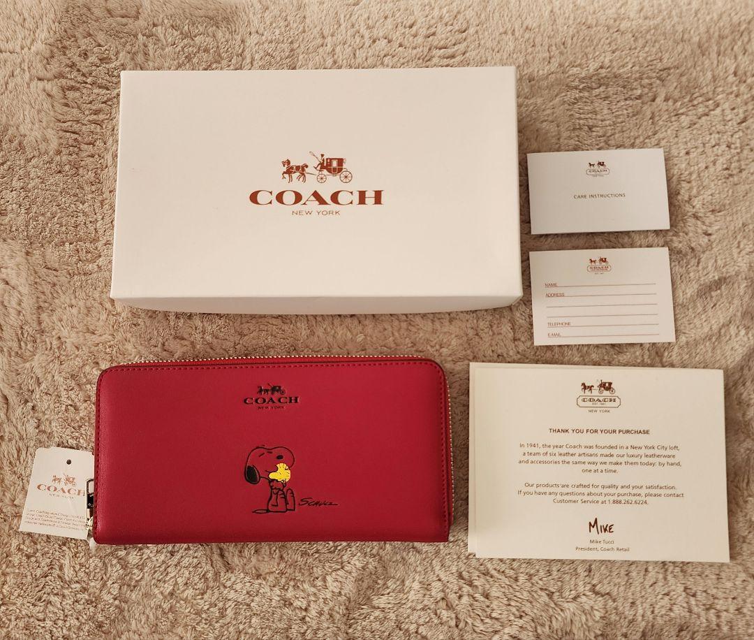 【新品未使用】COACH 長財布 スヌーピーコラボ