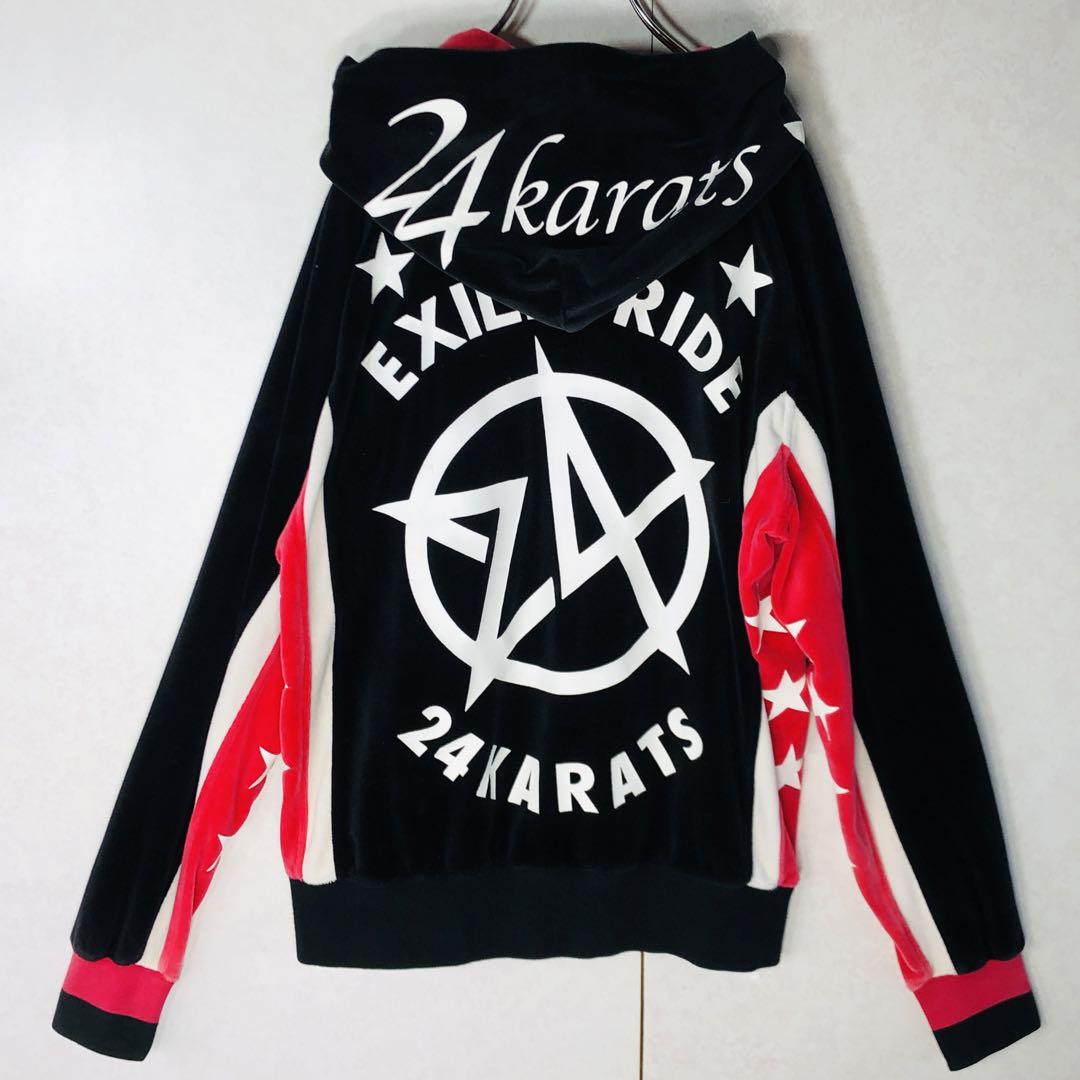 【新発売】今週の市販 美品】24karars セットアップ ベロアジャージ エグザイル 専用袋 トップス