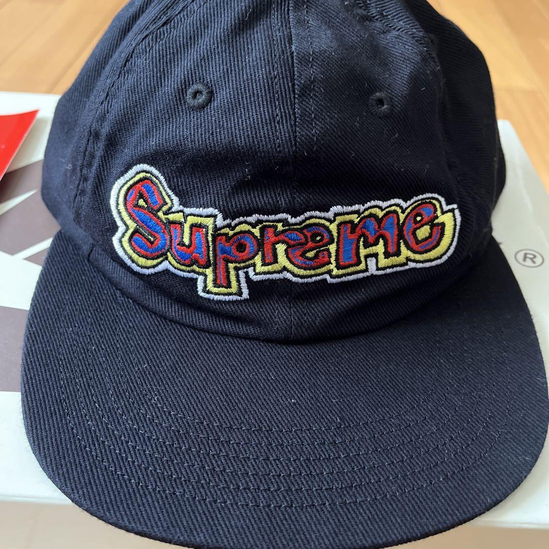Supremeロゴ】supreme 刺繍ジェットキャップ ブラック - メルカリ