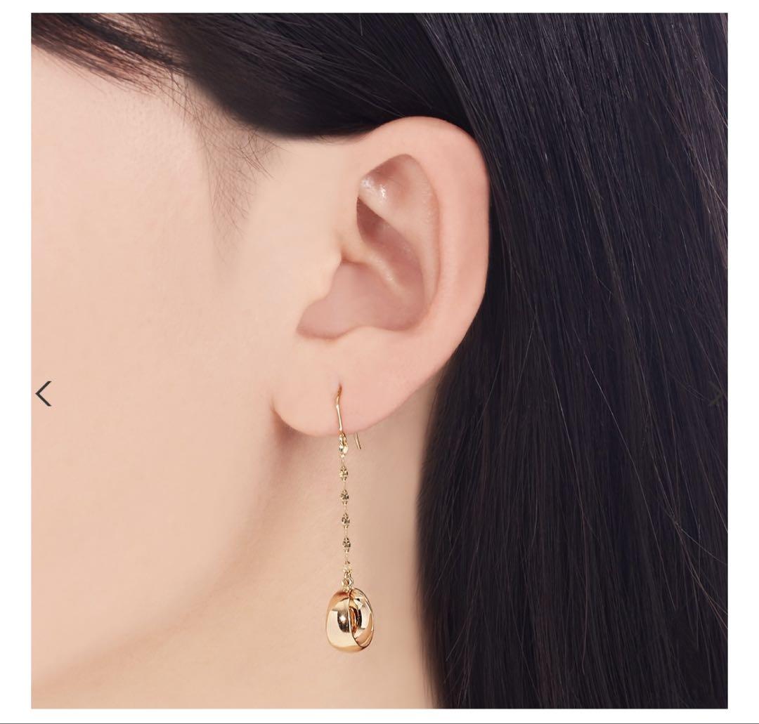 【メーカー直売】の商品をすべて TSUTSUMI ロングフープピアス ギフトボックス付き アクセサリー