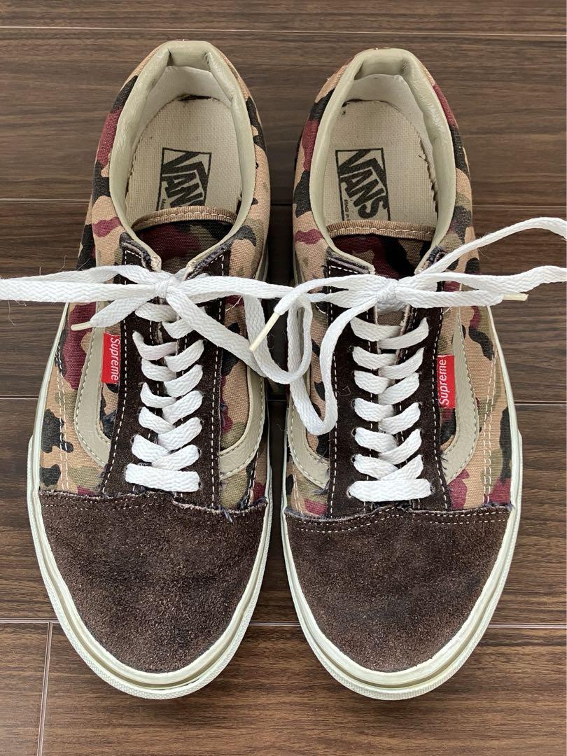 MADEINUSASUPREMEシュプリーム×VANSバンズ　 オールドスクール　カモ柄