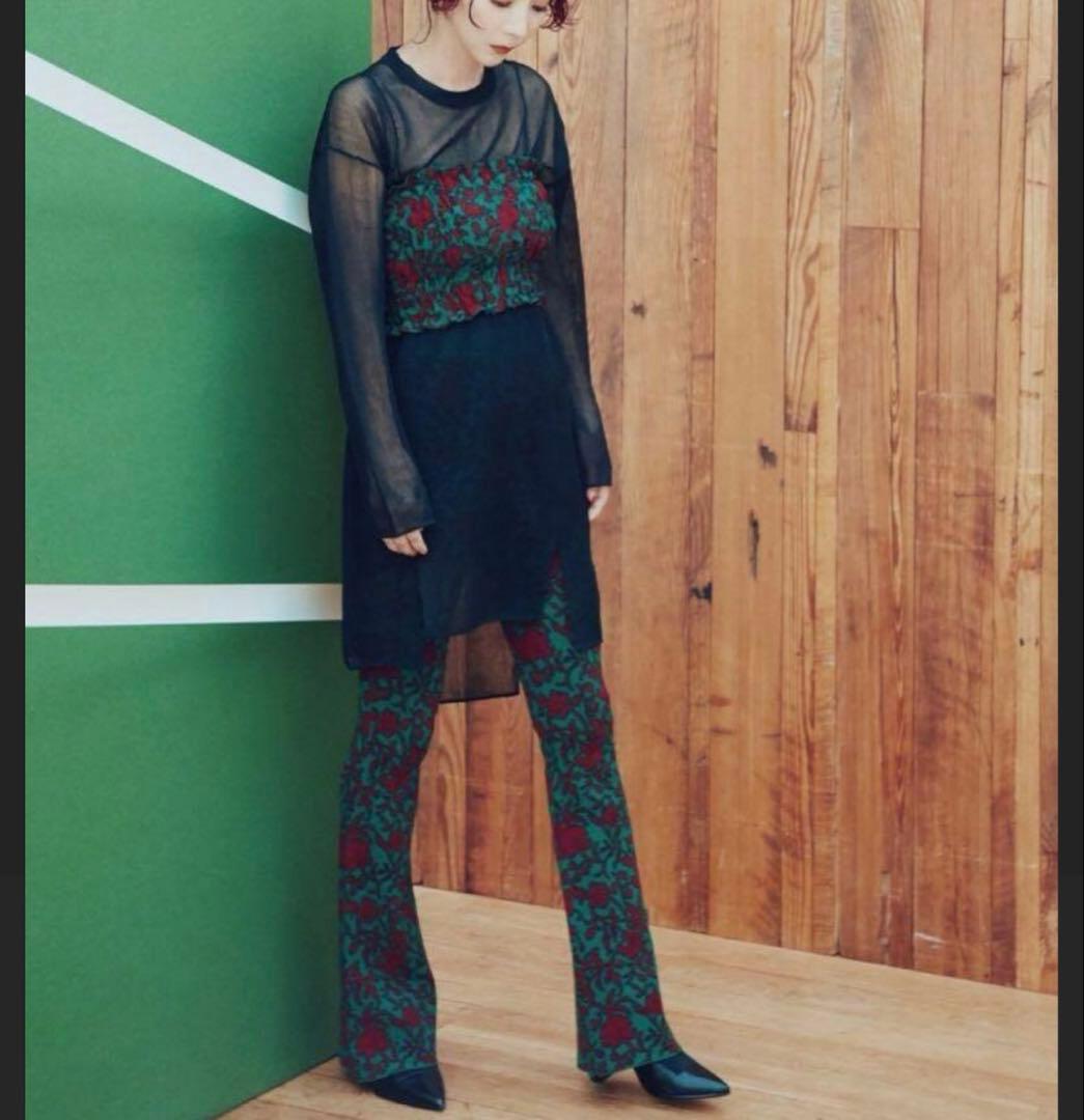 UN3D. FLOWER JQ KT SET UP ニットパンツセットアップ