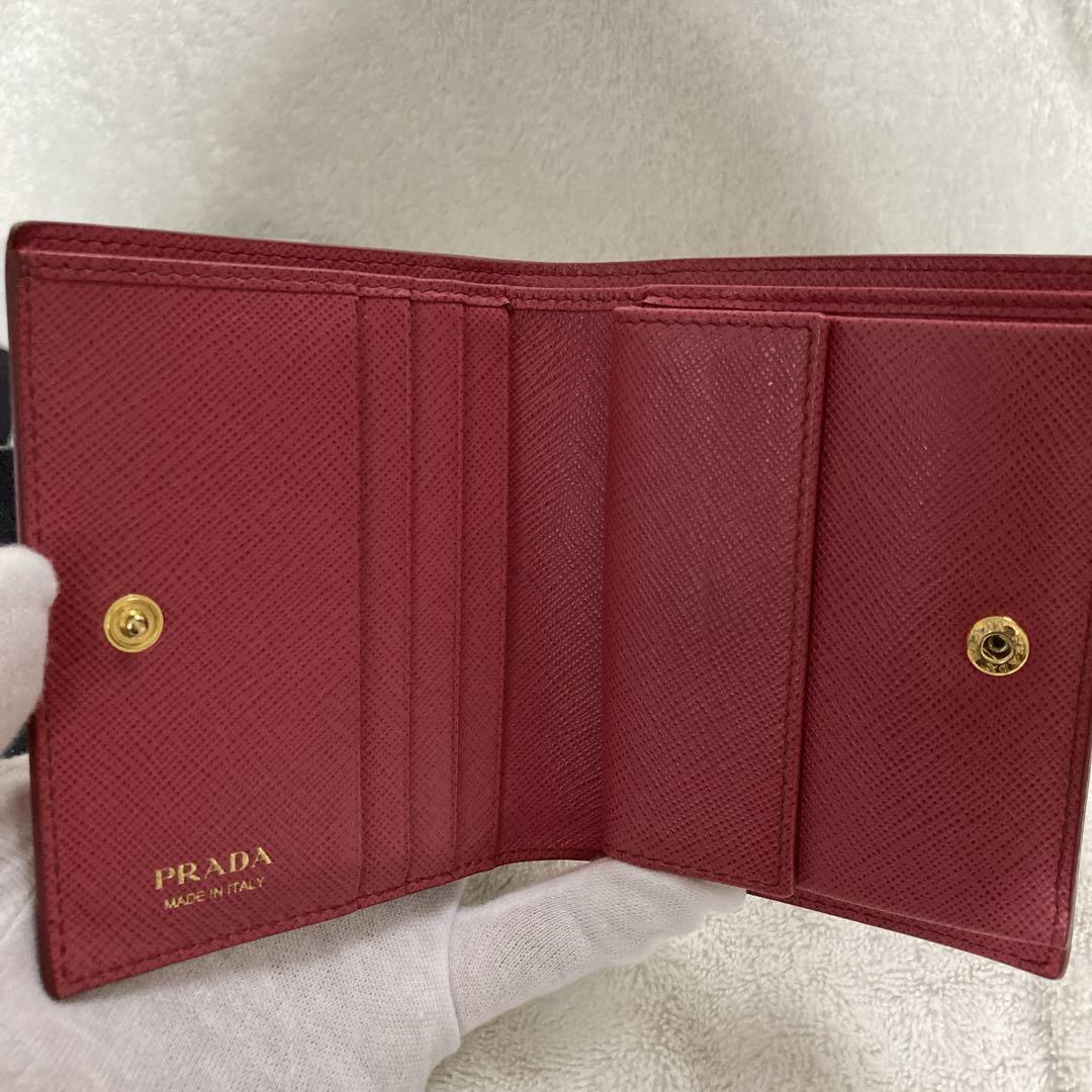 お値下げご相談を】PRADA 二つ折り財布 ピンク 小物