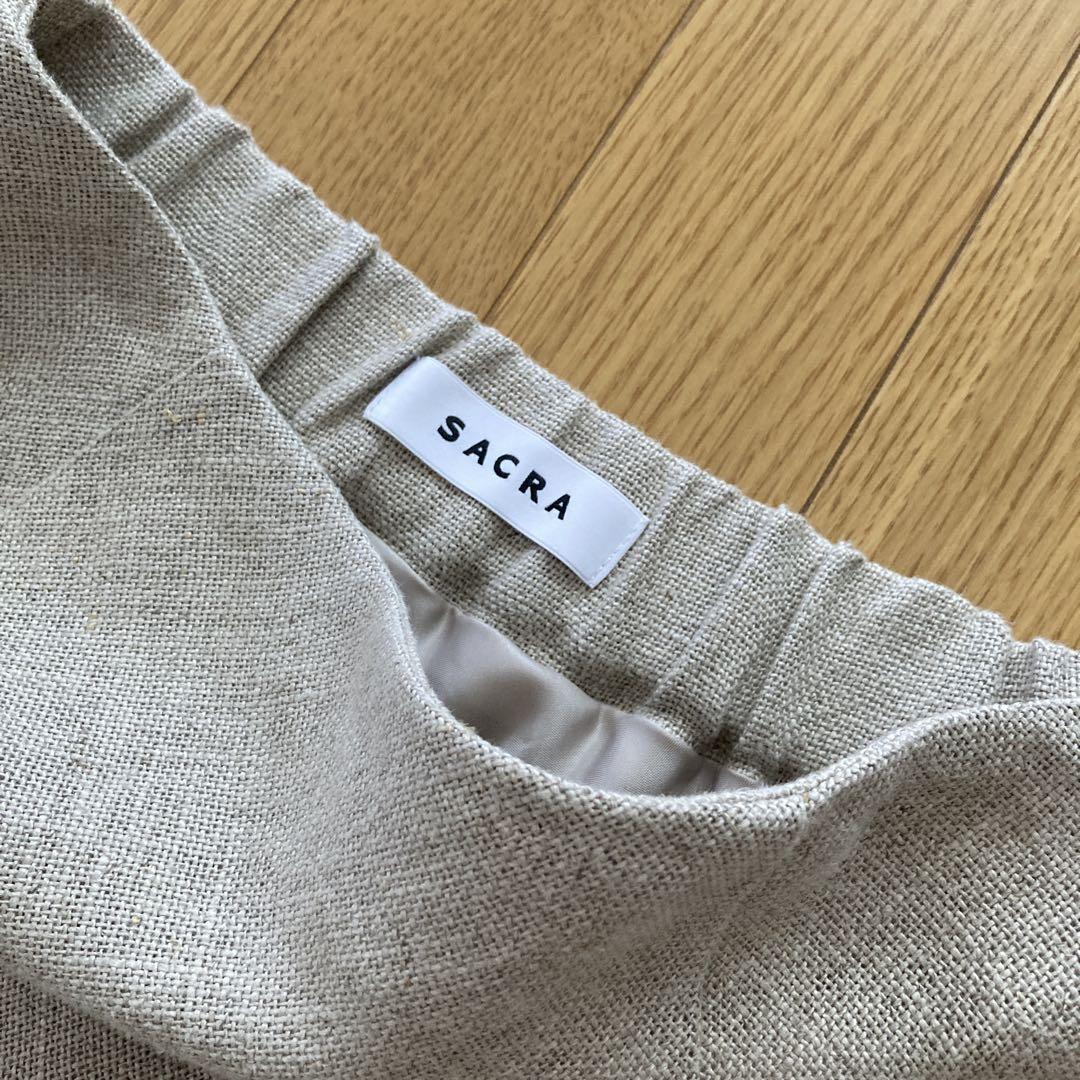 SACRA RUSTIC LINEN SKIRT ロングスカート