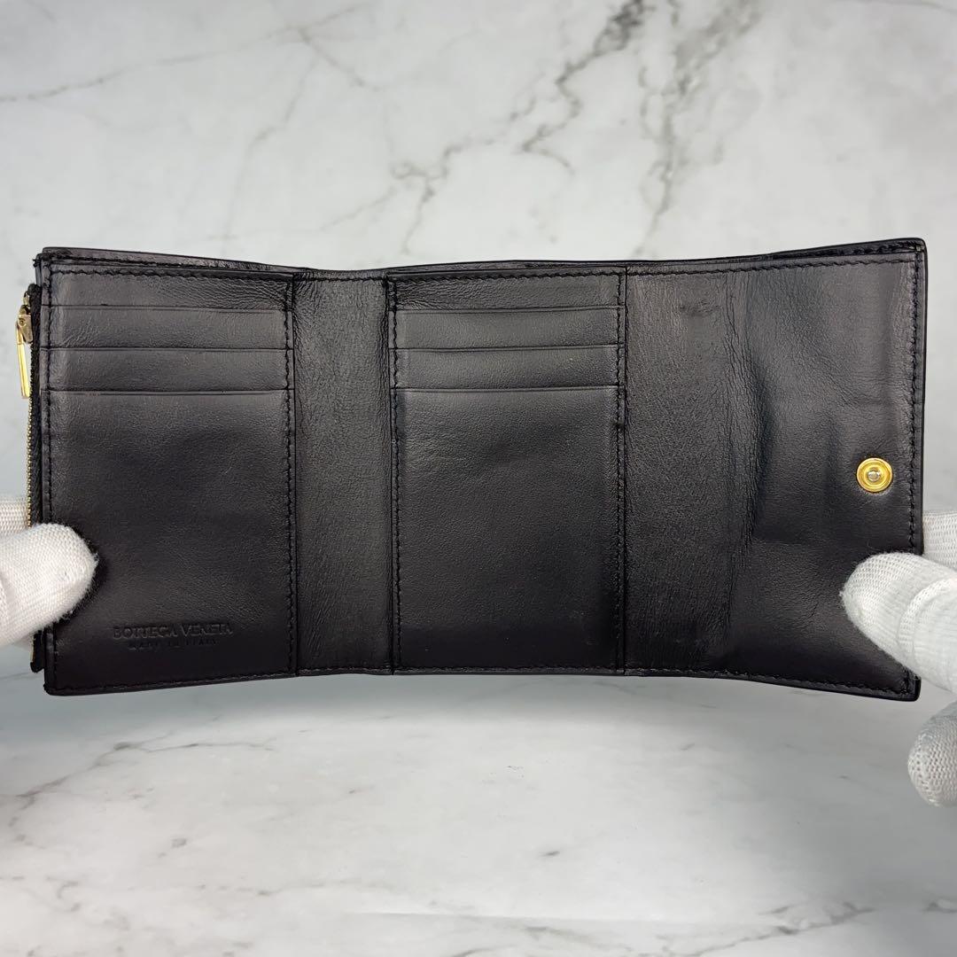 BOTTEGA VENETA ブラック 三つ折り財布