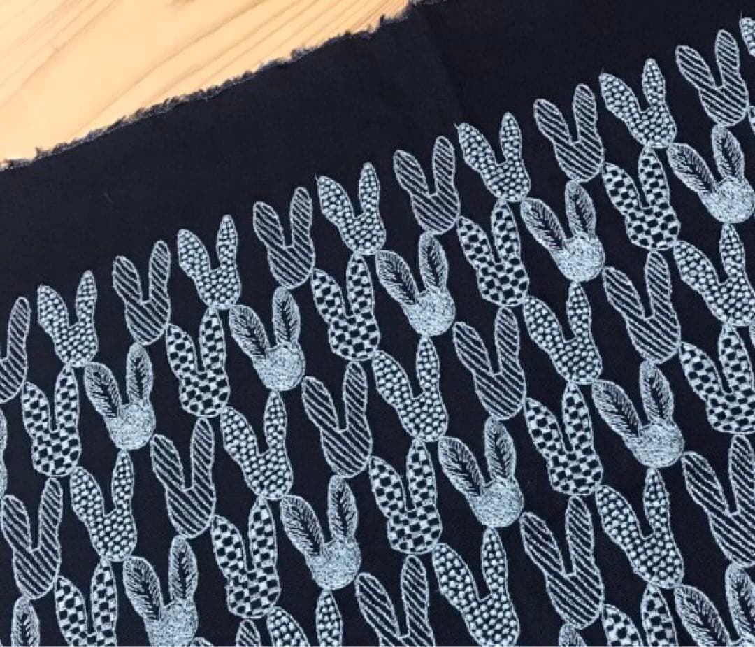 ミナペルホネン ポンピア pomppia ダークネイビー 生地 はぎれmina perhonen