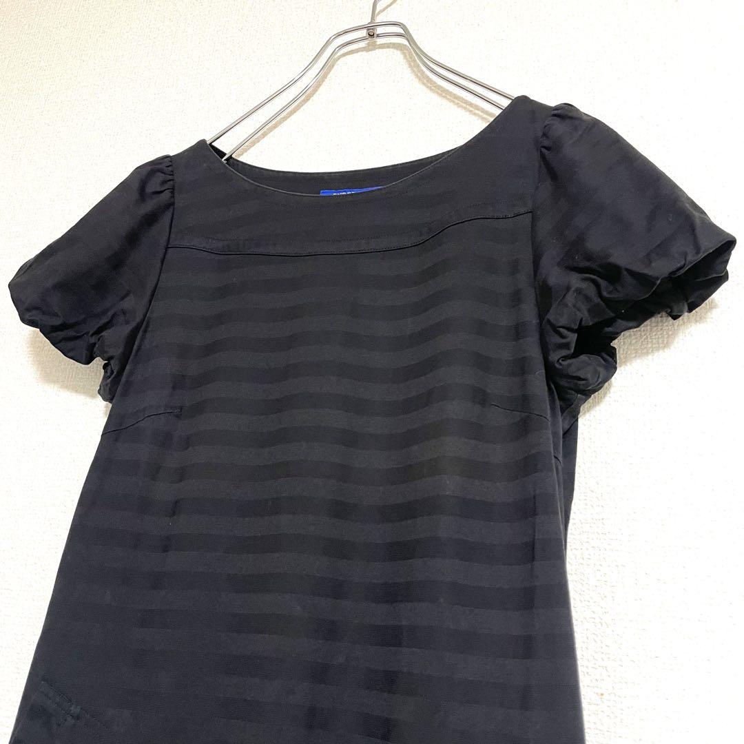 【クリーニング済】バーバリーブルーレーベル　ホース刺繍　ドッキングワンピース38 美品】バーバリーブルーレーベル ワンピース ノバチェック