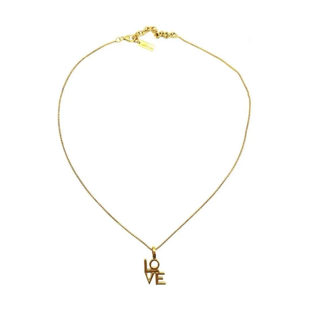 YSL サンローラン ネックレス GP LOVE ゴールド - メルカリ