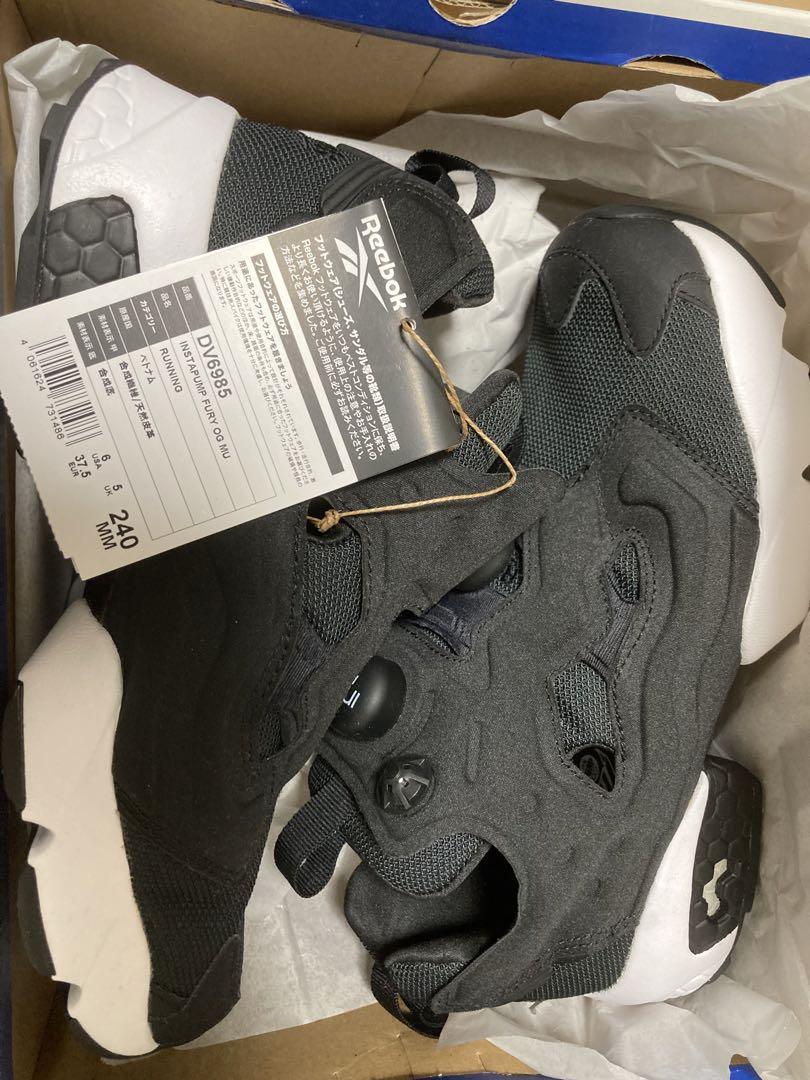 Reebok リーボック インスタポンプフューリー BLK ブラック　24センチ