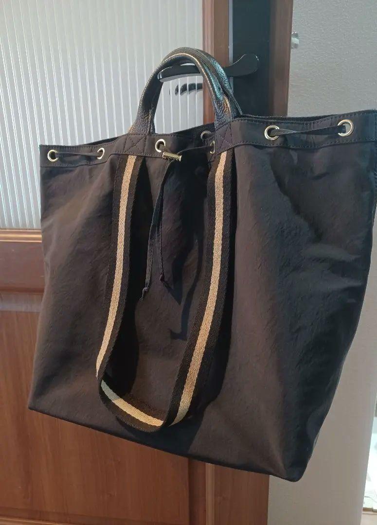 美品】nouer / ラインテープ2WAY巾着トートバッグ バッグ