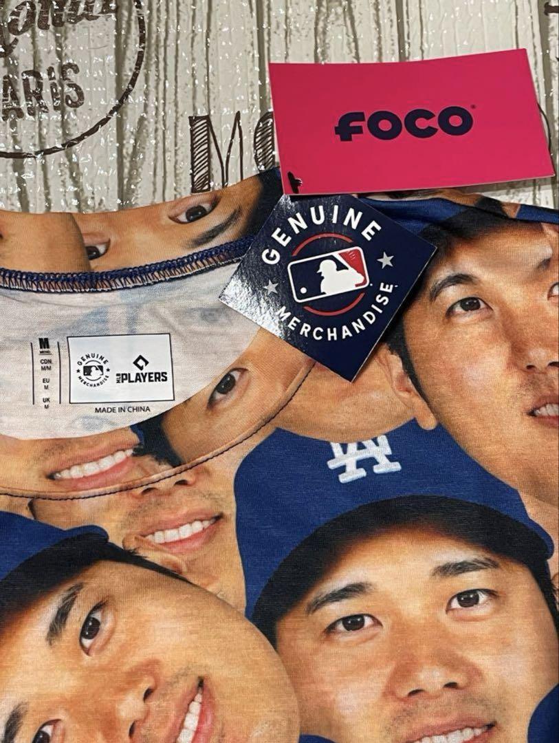新品未開封ドジャーズ大谷選手顔だらけTシャツMサイズ