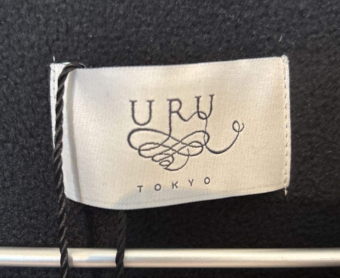 URU NYLON FLEECE ZIP UP BLOUSON BLACK