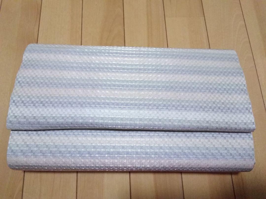 ◆本日限定30%オフ◆【河瀬満織物】柔らかな色と煌めきが美しい袋帯 466cm