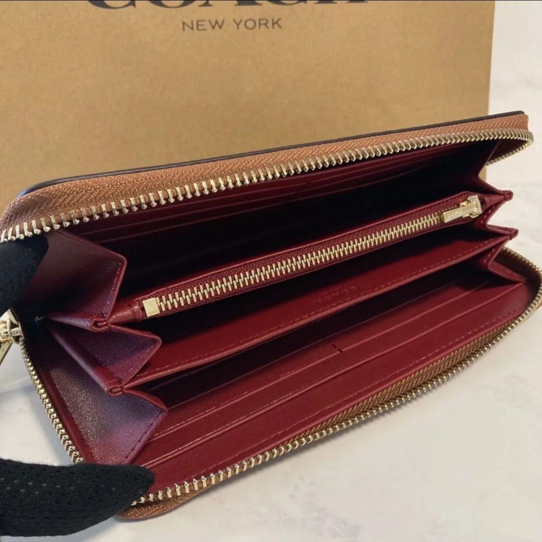 COACH長財布レインボーマルチカラーシグネチャーメンズ　レディースストラップ付 Amazon | [コーチ] 財布 長財布 C4537 ロング ジップ ウォレット