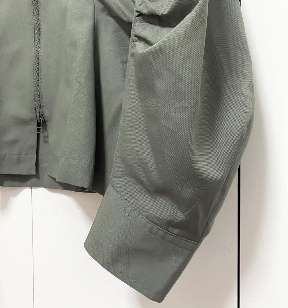 ‼️売約済‼️　ADAM ET ROPE'　ジップアップシャツブルゾン（カーキ） オンラインファッション - ADAM ET ROPE アダムエロペ ジップ