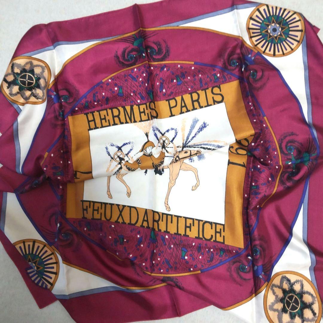 HERMES エルメス カレ90 ヴィンテージシルクスカーフ
