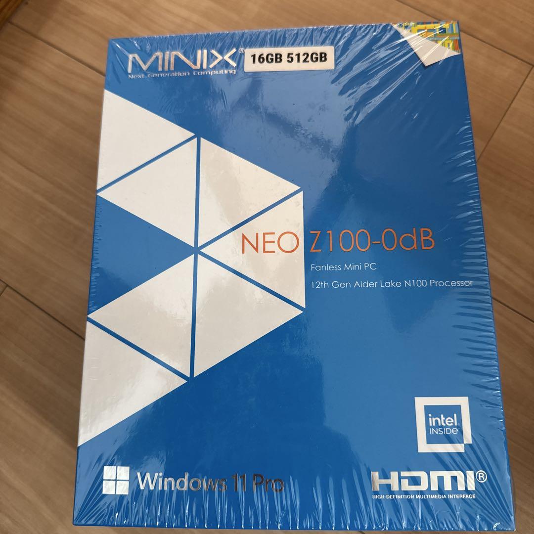 未使用品　MINIX NEO Z100 ファンレスミニpc 12世代N100