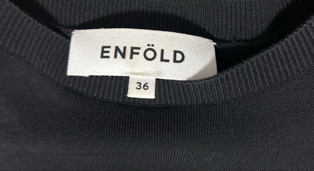 ENFOLD ダブルサテンニット×SHIRT DRESS　36