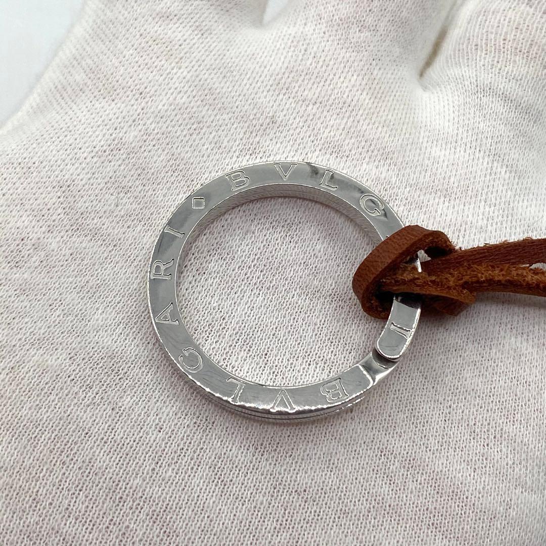 BVLGARI　ブルガリ　ブルガリブルガリ　925　キーリング　チャーム　ペンダント　ネックレス　トップ　 BVLGARI ブルガリ ブルガリブルガリ キーリング シルバー925 紺