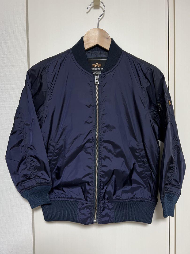 ALPHA INDUSTRIES: アルファMA-1 ネイビー 130cm