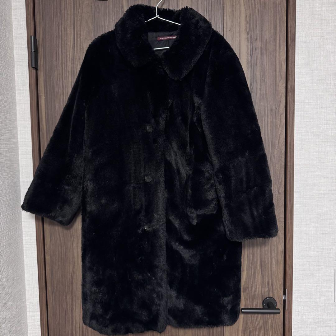comptoir des cotonniers ブラックファーコート