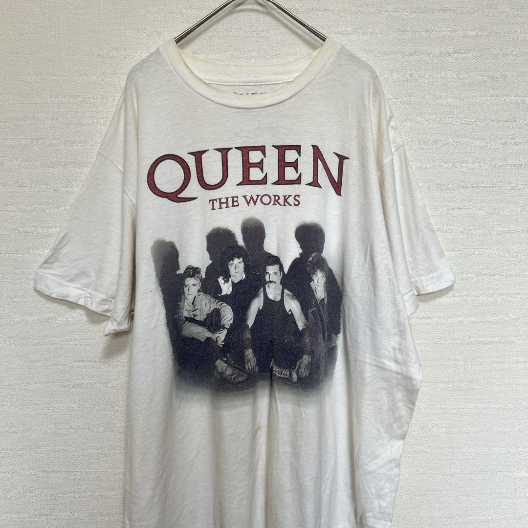QUEEN クイーン バンドTシャツ バンT メンズL 白　レア