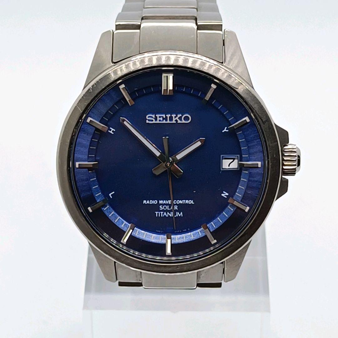 美品 SEIKO　セイコー　7B24　ブルー　ネイビー　チタン　ソーラー 2025年最新】Yahoo!オークション -セイコー 7b24の中古品・新品