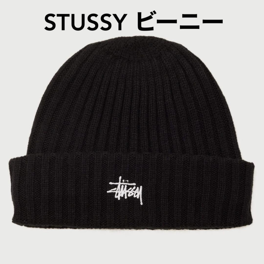 日本未入荷 STUSSY ビーニー ニット帽 帽子 ブラック ランキング第1位