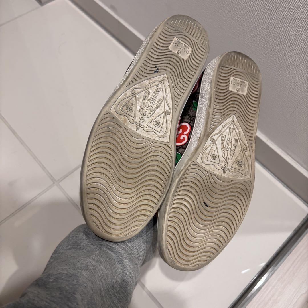 【GUCCI】グッチ GGアップルプリント スニーカー 23.5cm
