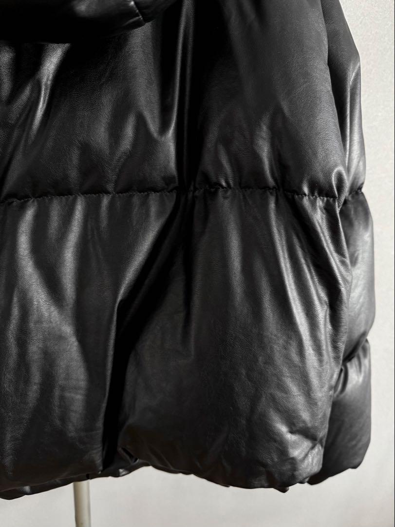 MM6 Maison Margiela レザーダウン パデッドジャケット